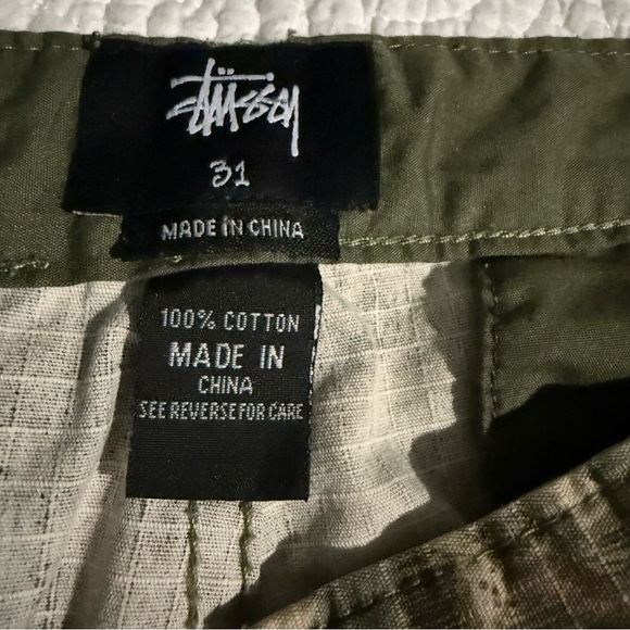 Stussy Green and Brown Cargo Shorts - Picture 11 of 11